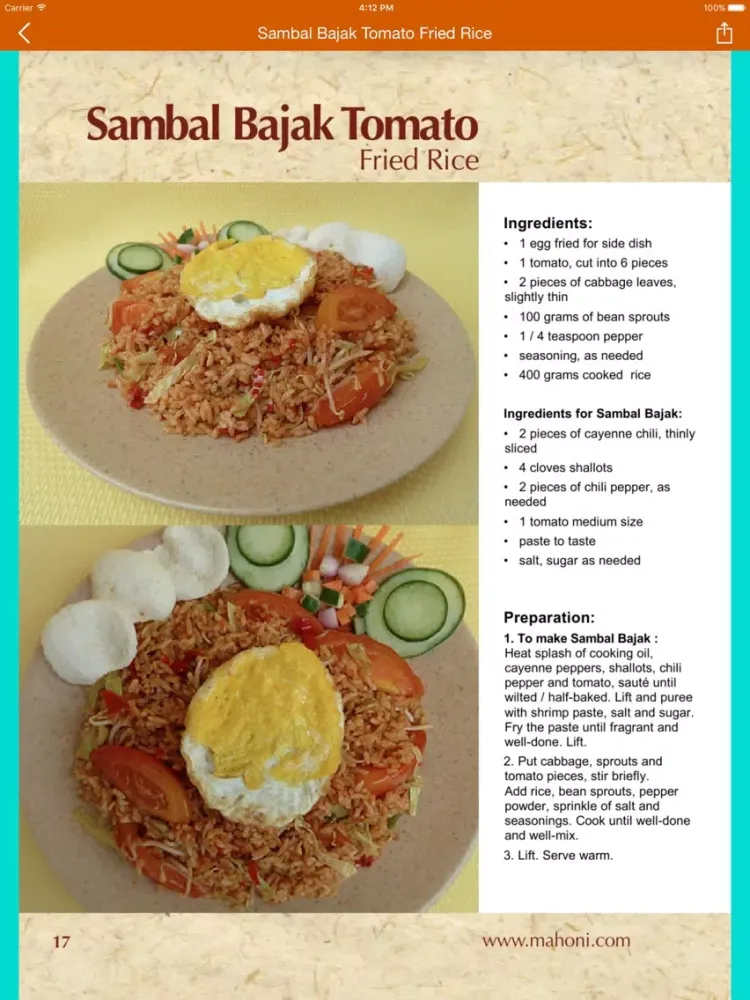 Tangkapan layar Fried Rice Cooking Creations HD iPad 
