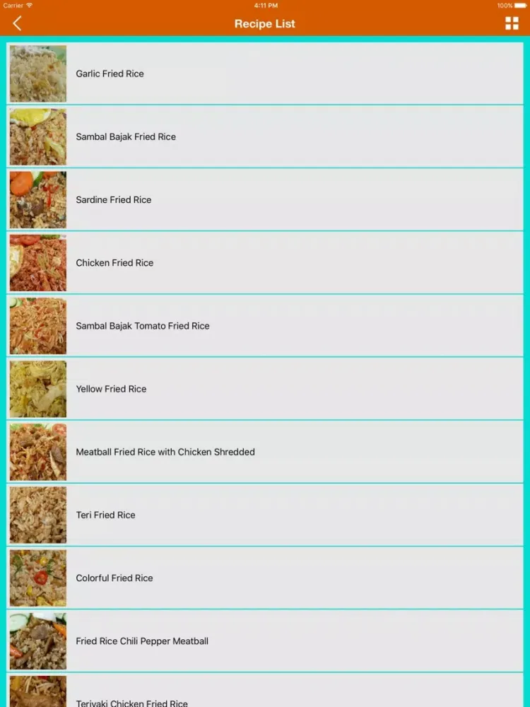 Tangkapan layar Fried Rice Cooking Creations HD iPad 