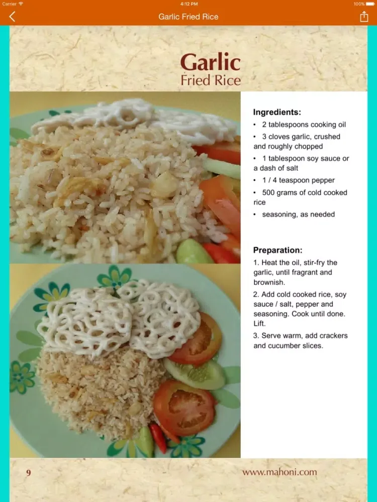 Tangkapan layar Fried Rice Cooking Creations HD iPad 