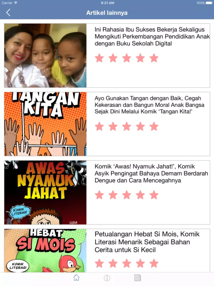 Screenshot di Direktori Sekolah iPad 
