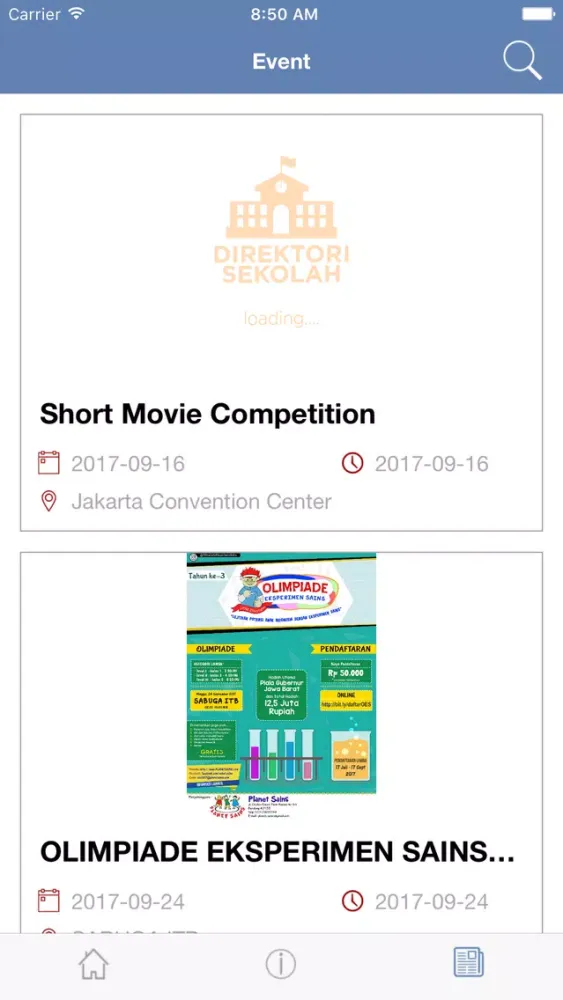 Screenshot di Direktori Sekolah