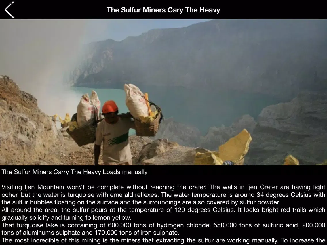 Ijen Crater iPad  スクリーンショット
