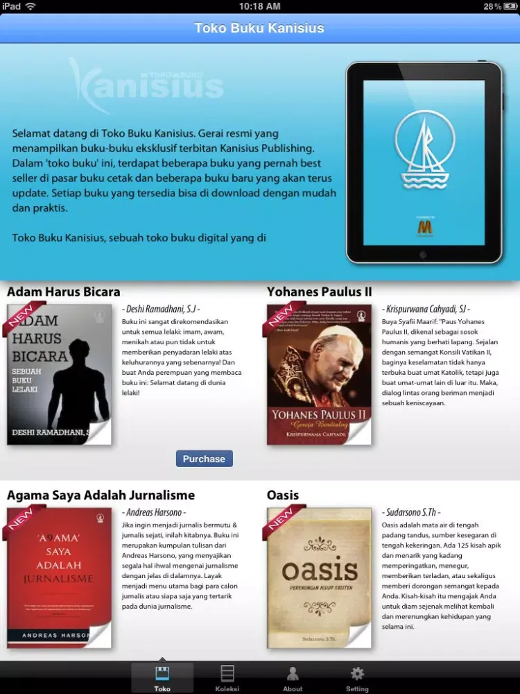 Toko Buku Kanisius iPad  Screenshots