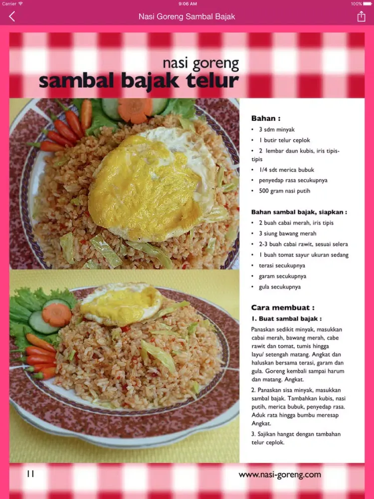50 Resep Nasi Goreng HD iPad 應用截圖