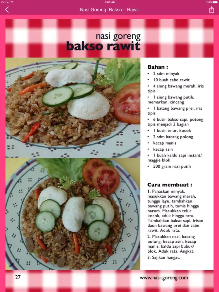 50 Resep Nasi Goreng HD iPad 應用截圖