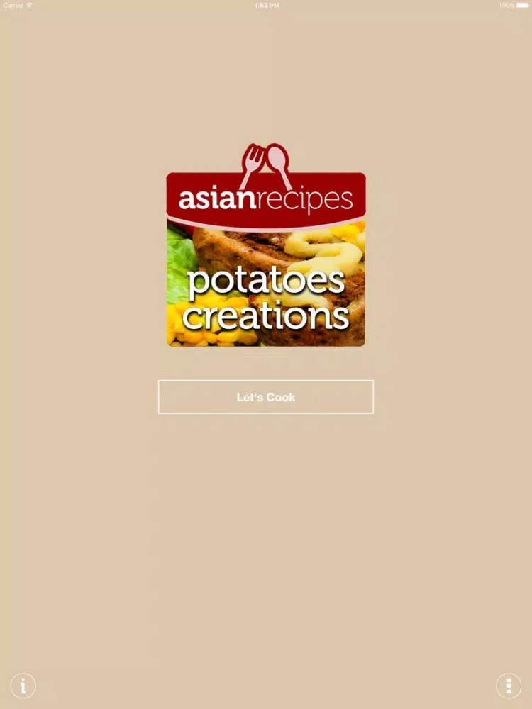 Potato Recipes Asian Creations iPad  Screenshots