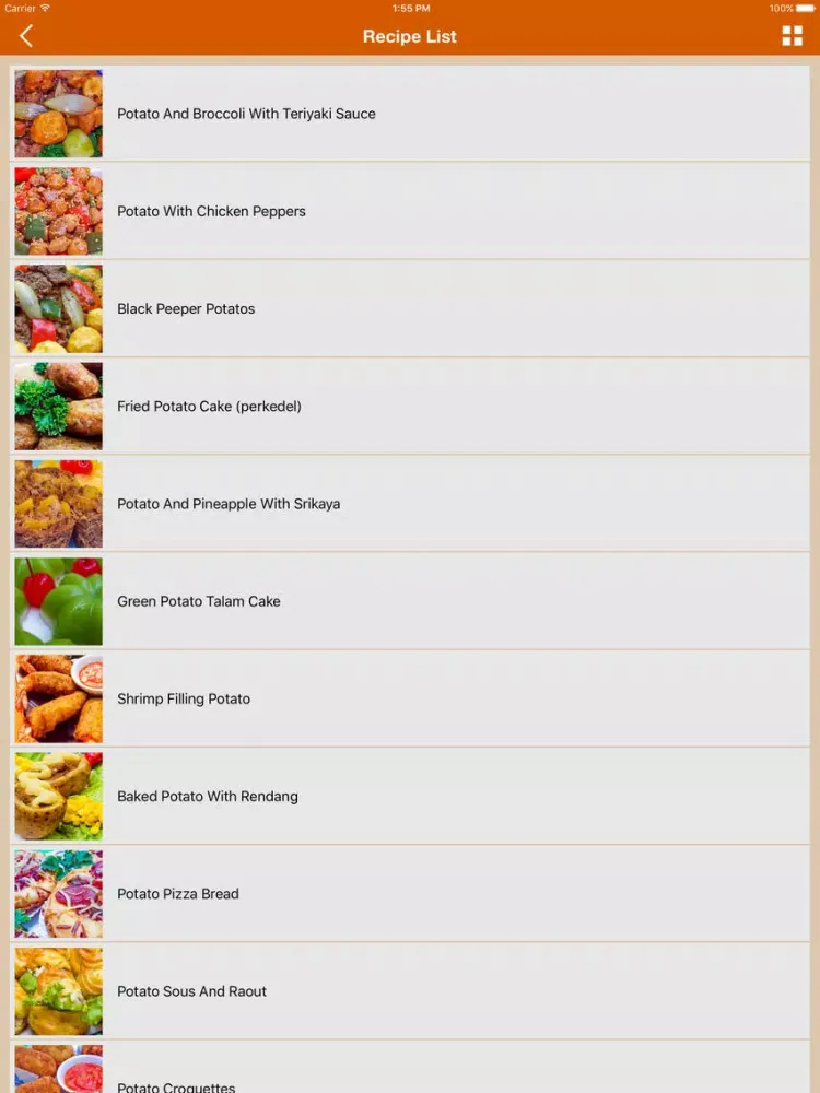 Potato Recipes Asian Creations iPad  Screenshots