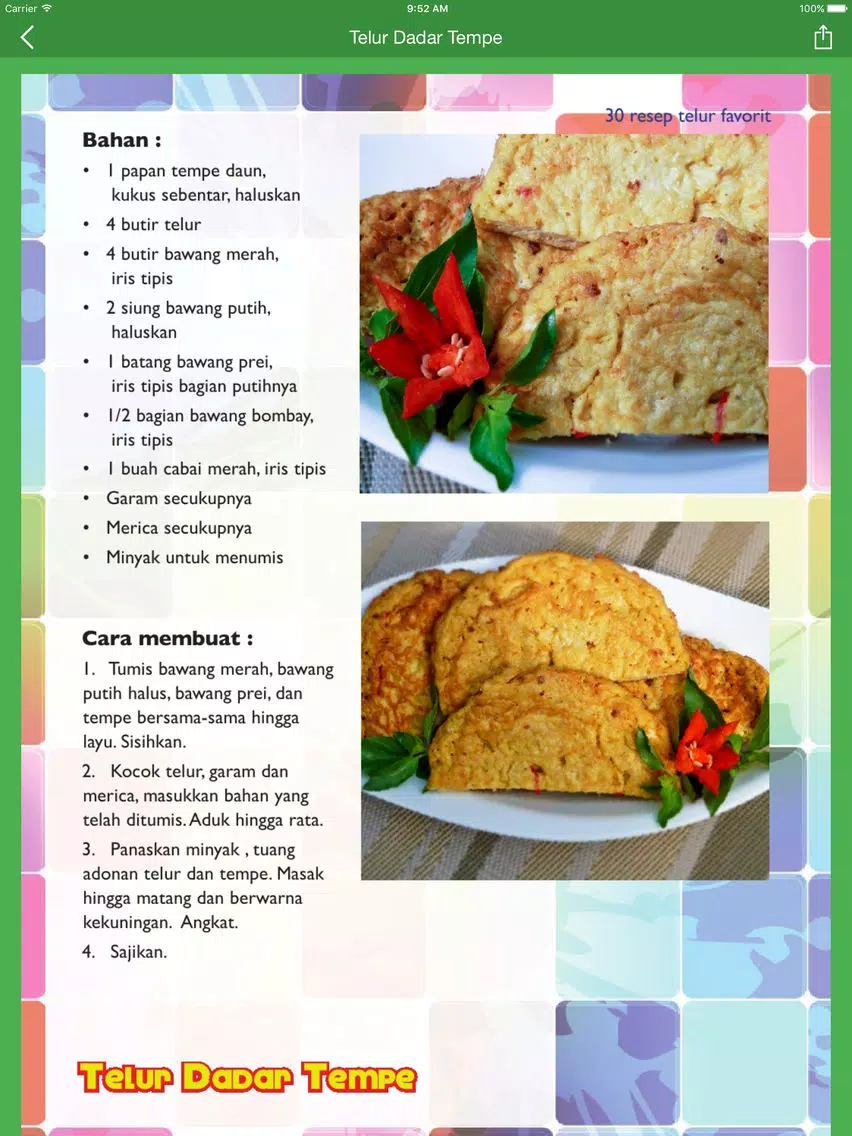 Captures d'écran de 30 Resep Telur Favorit iPad 