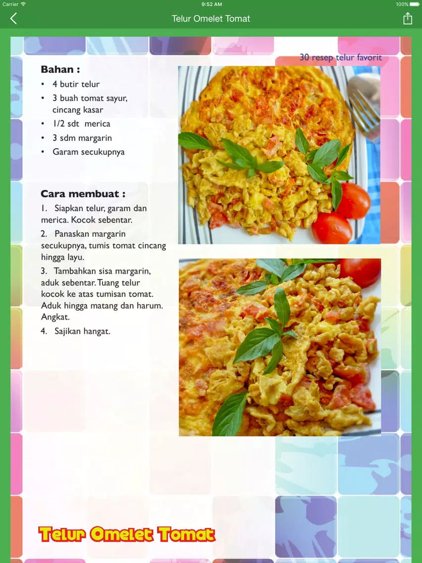 Captures d'écran de 30 Resep Telur Favorit iPad 