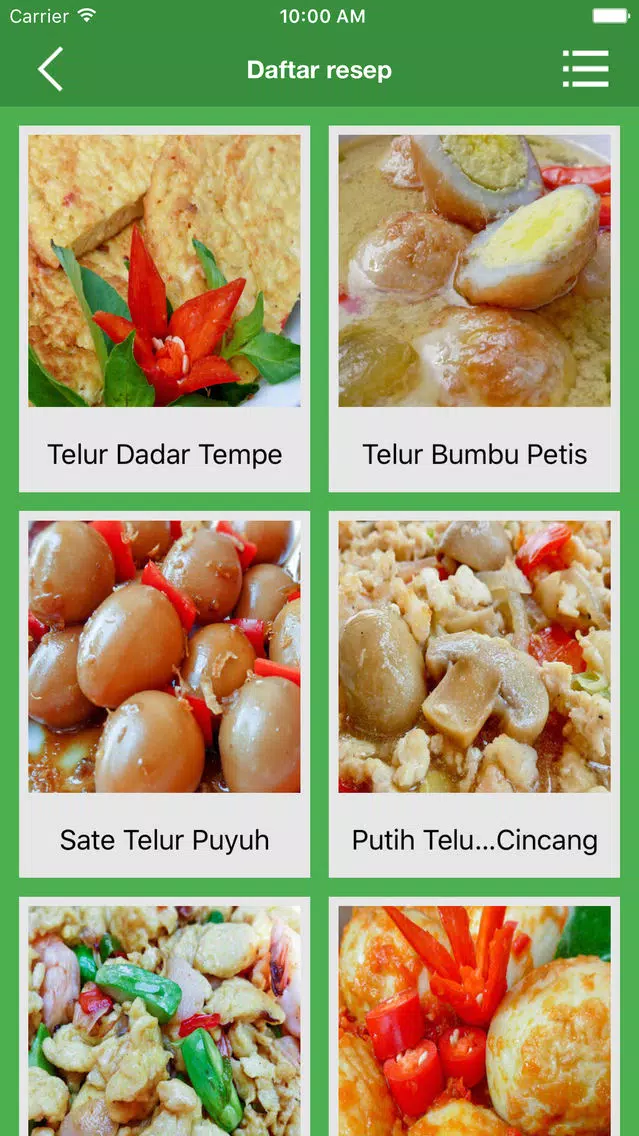 Captures d'écran de 30 Resep Telur Favorit