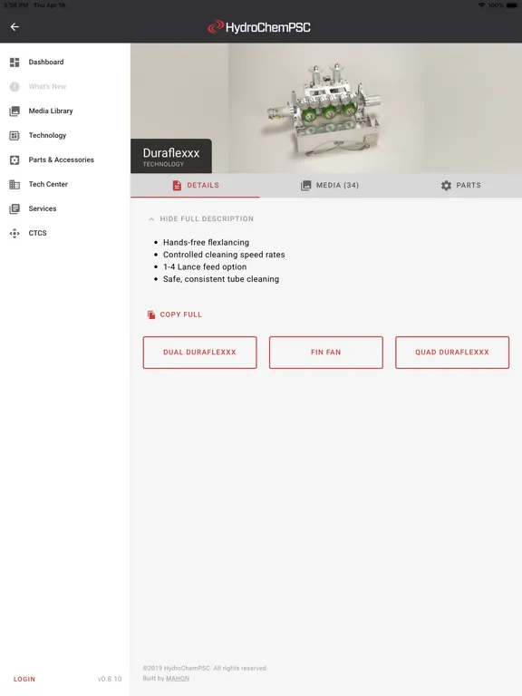 Capturas de tela do HydroChemPSC Connect iPad 