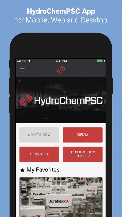 Capturas de tela do HydroChemPSC Connect