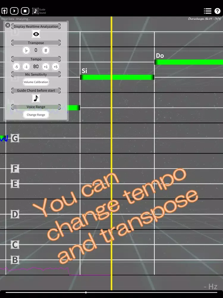 SingOnPitch - Chorubungen iPad  Screenshots