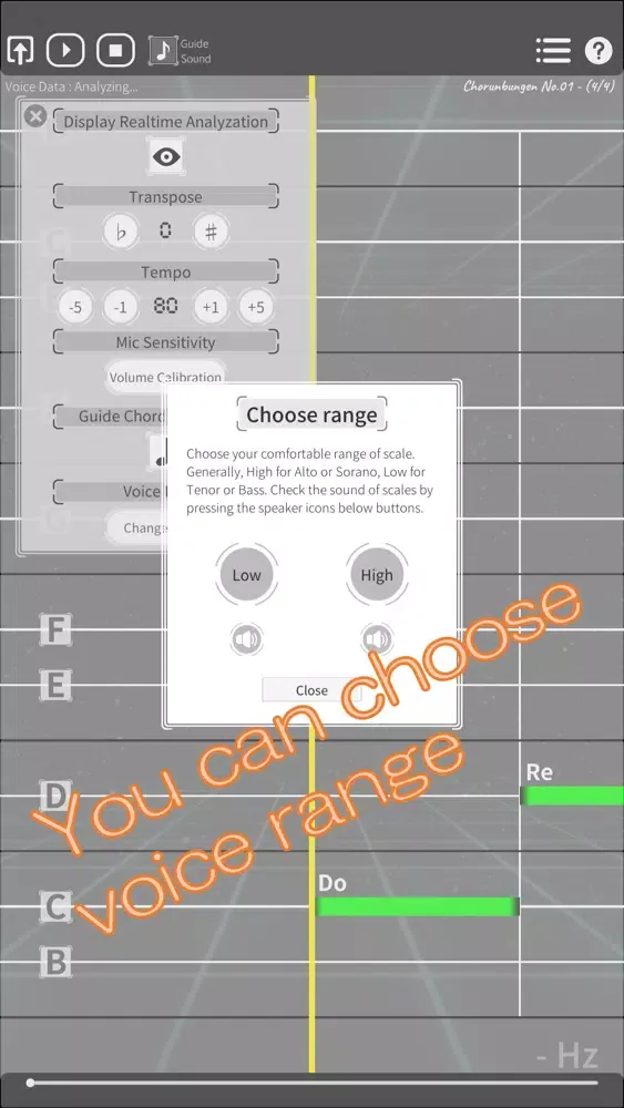SingOnPitch - Chorubungen Screenshots