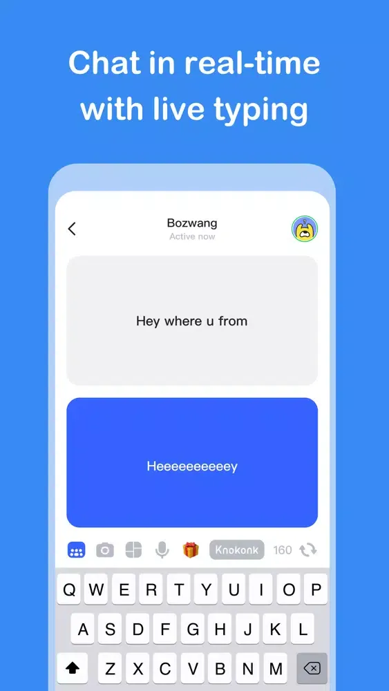 Tangkapan skrin Knoknok-Meet Messenger New Bbf