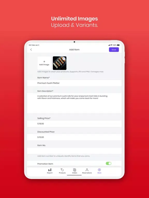 Tangkapan layar MDL Food iPad 