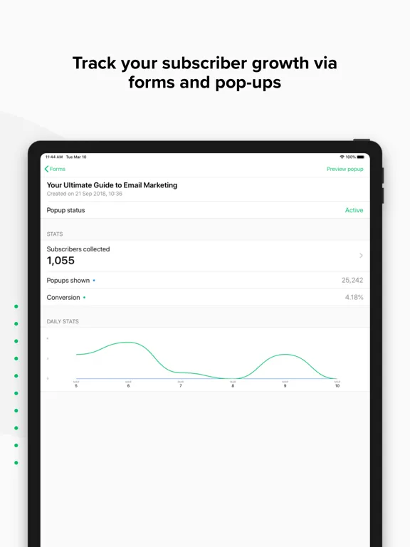 MailerLite Classic Manager iPad  سکرین شاٹس