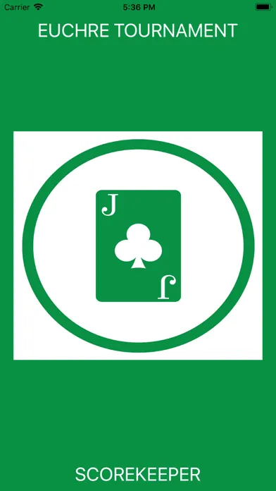 Euchre Tournament ScoreKeeper 스크린샷