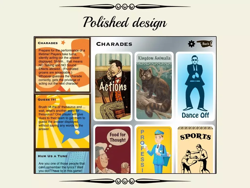 Classic Game Night - PLATINUM EDITION!! - Charades, Guess Words, Songs, and Dance Party App with Family and Friends iPad 应用截图