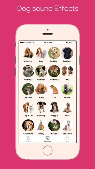 Dog Breeds: Dogs barking sounds, identification, whisperer, emotional free Screenshots