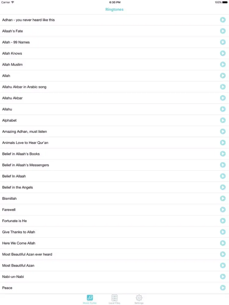 Tangkapan layar Islamic Ringtones Maker - MP3 Cutter Editor and Trimming Audio/Voice/Song Trimmer iPad 