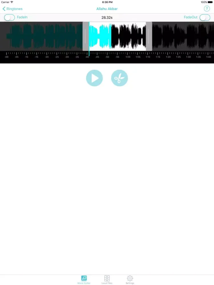 Tangkapan layar Islamic Ringtones Maker - MP3 Cutter Editor and Trimming Audio/Voice/Song Trimmer iPad 