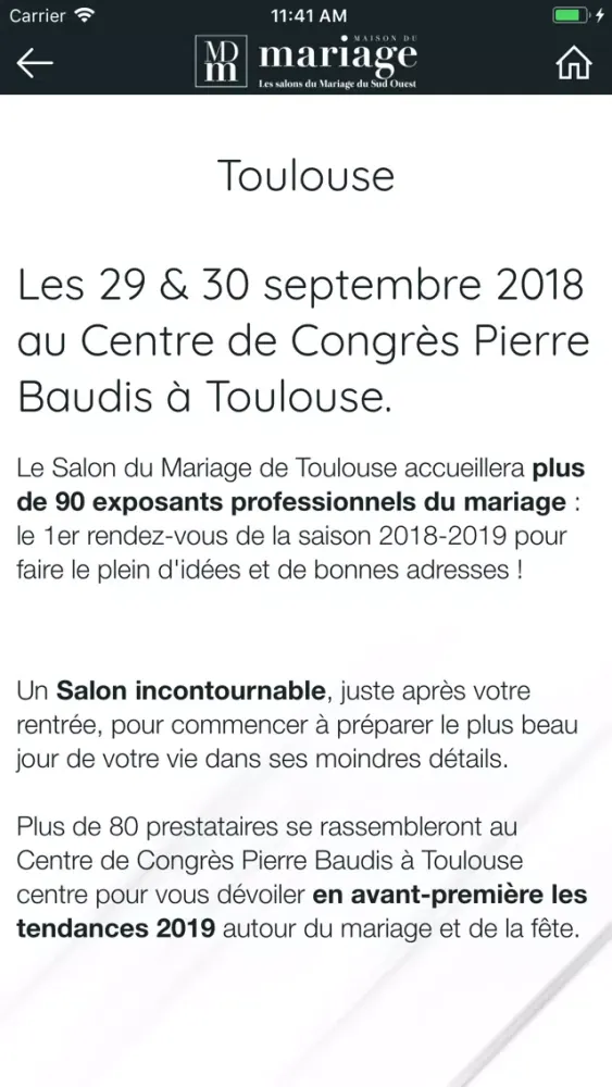 Screenshot di Maison du Mariage