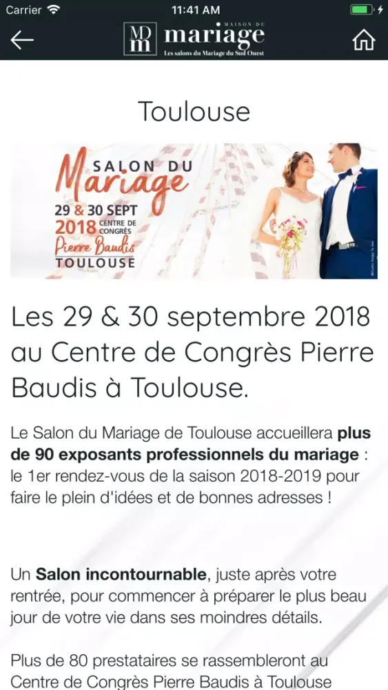 Screenshot di Maison du Mariage