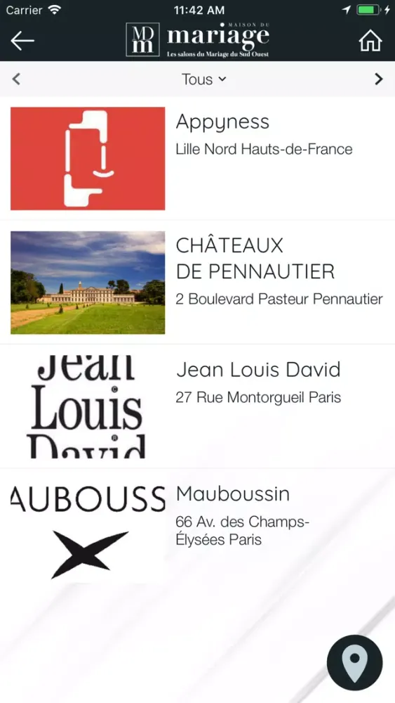 Screenshot di Maison du Mariage