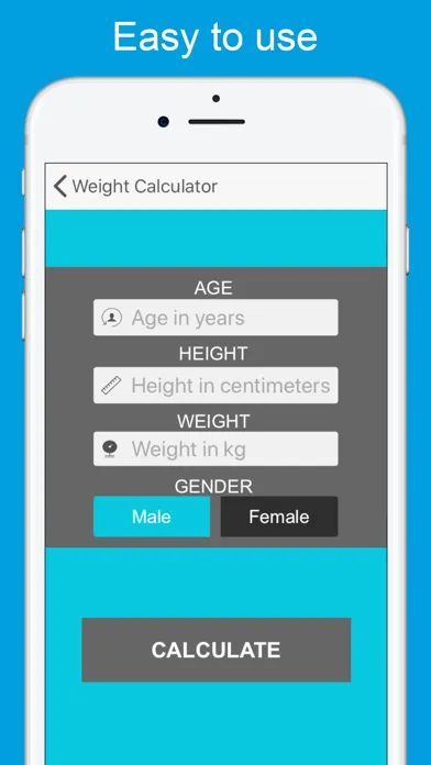Weight Calculator BMI BMR RDI Screenshots