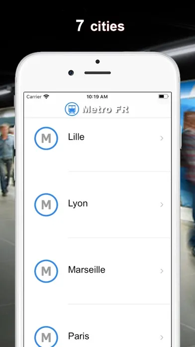 Tangkapan skrin Metro FR - Paris, Lyon, Lille