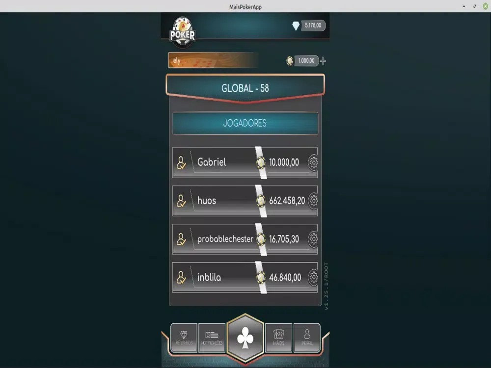 MaisPoker iPad  스크린샷