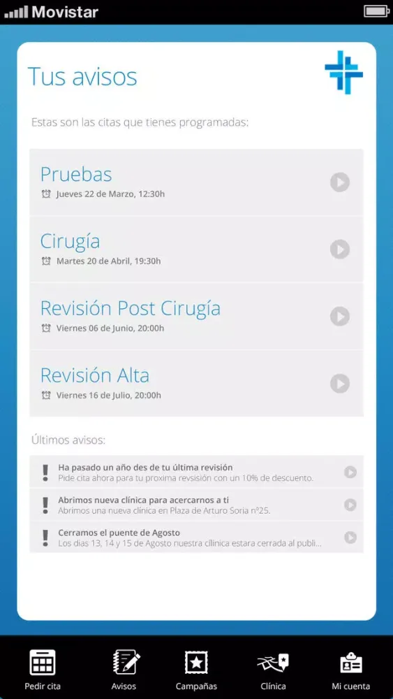 Clínica Push سکرین شاٹس