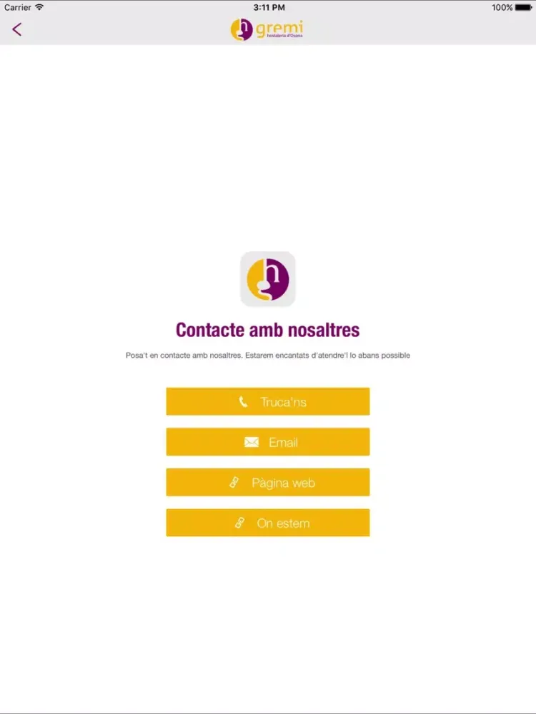 Zrzuty ekranu Gremi d'Hostaleria d'Osona iPad 
