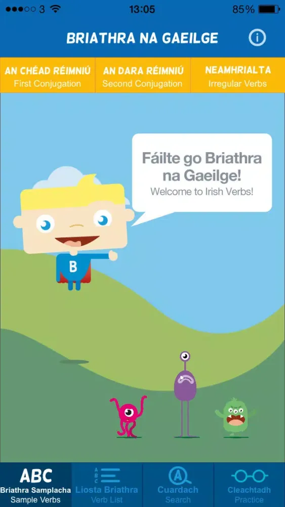 Captures d'écran de Briathra na Gaeilge