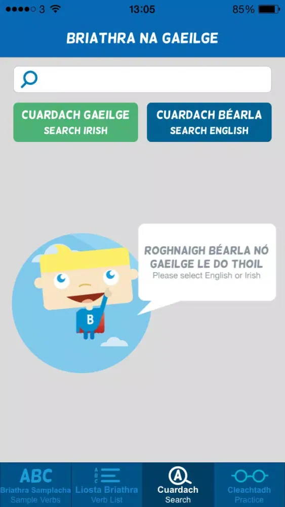 Captures d'écran de Briathra na Gaeilge