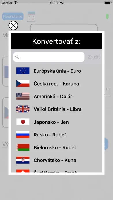 Capturas de pantalla de Kurzy valut
