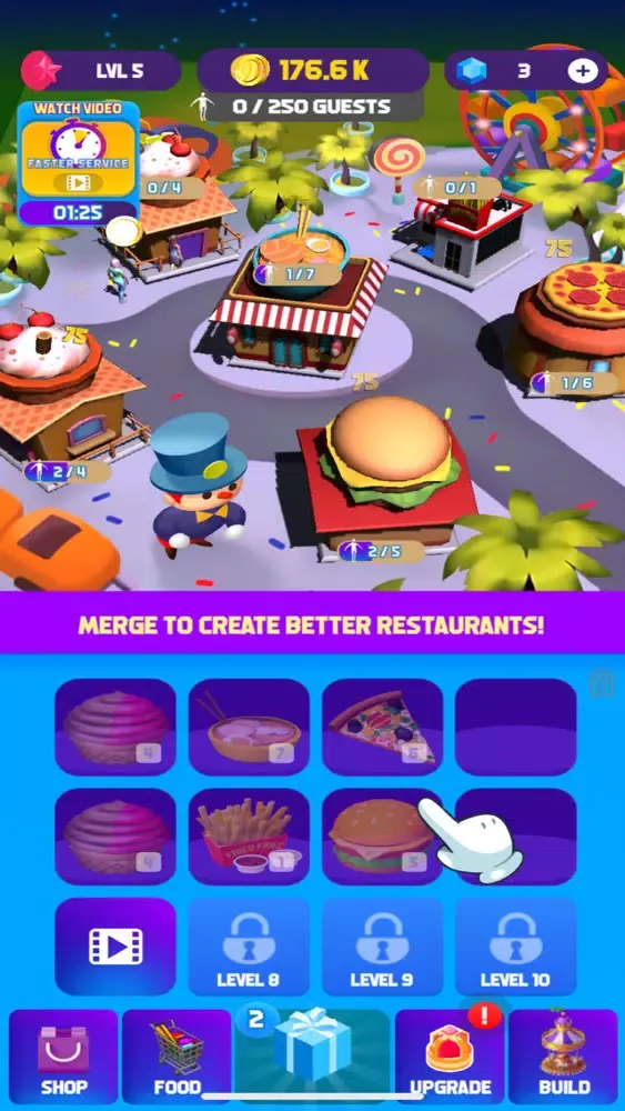Captures d'écran de Food Lords - Merge Restaurants