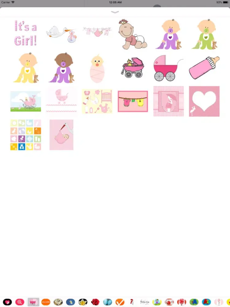 It's A Girl Sticker Pack iPad  Screenshots