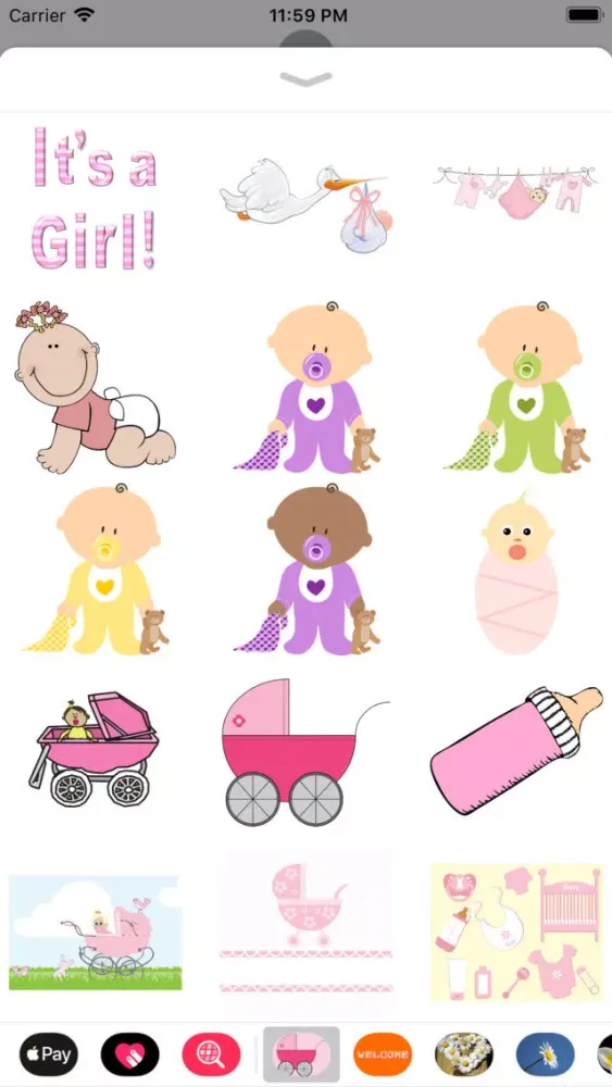 It's A Girl Sticker Pack Screenshots