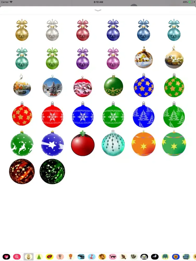 ภาพหน้าจอของ Christmas Bauble Stickers iPad 