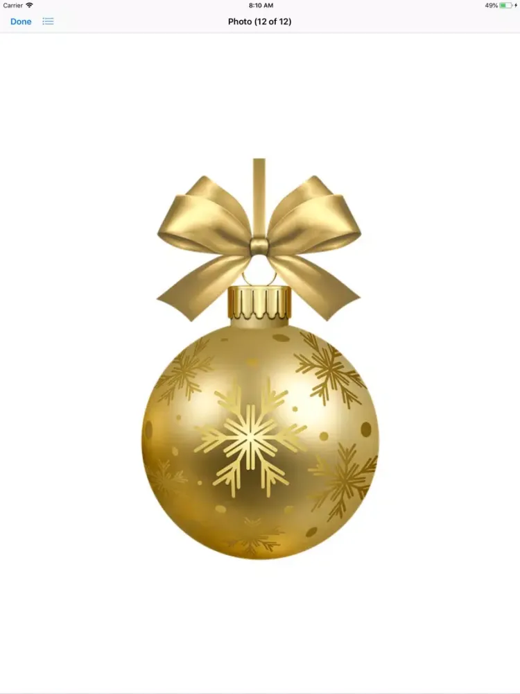 ภาพหน้าจอของ Christmas Bauble Stickers iPad 