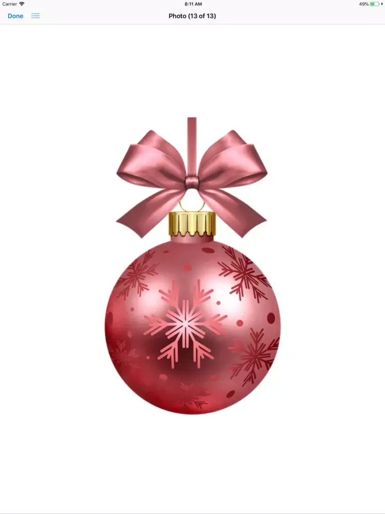 ภาพหน้าจอของ Christmas Bauble Stickers iPad 