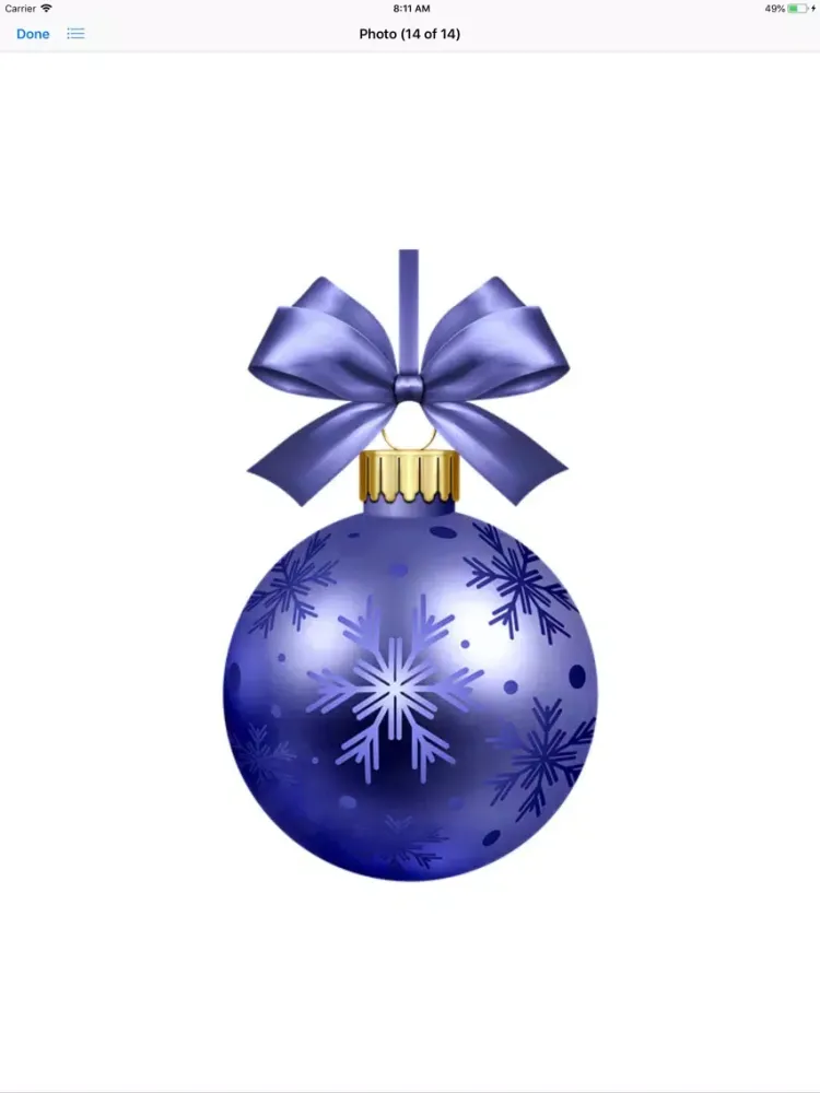 ภาพหน้าจอของ Christmas Bauble Stickers iPad 
