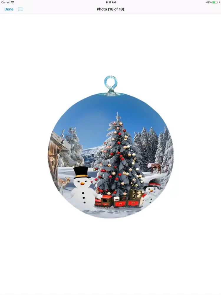 ภาพหน้าจอของ Christmas Bauble Stickers iPad 