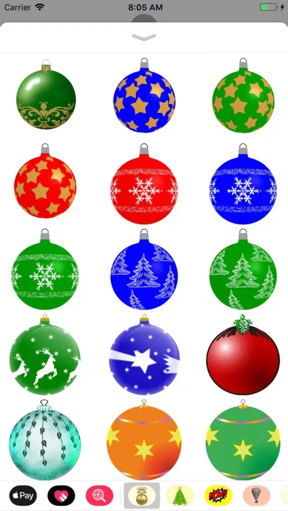 ภาพหน้าจอของ Christmas Bauble Stickers