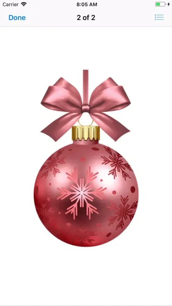 ภาพหน้าจอของ Christmas Bauble Stickers