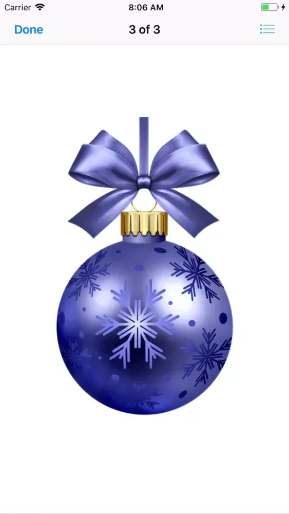 ภาพหน้าจอของ Christmas Bauble Stickers