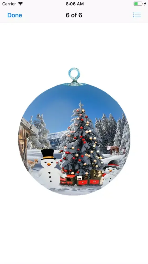 ภาพหน้าจอของ Christmas Bauble Stickers