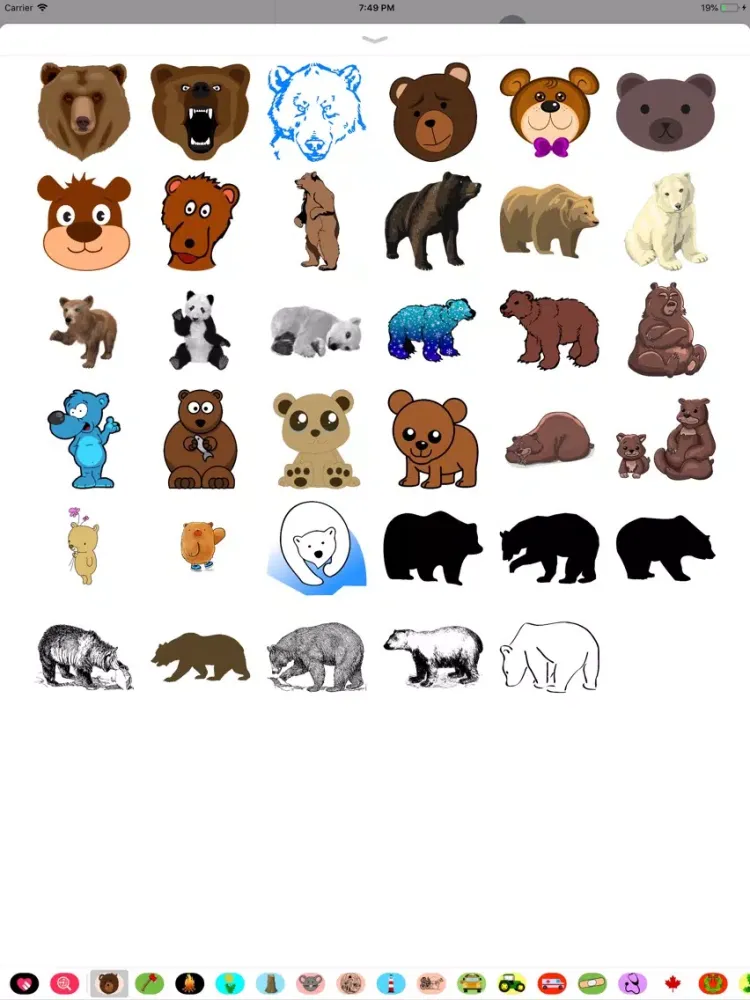 Zrzuty ekranu Bear Stickers iPad 